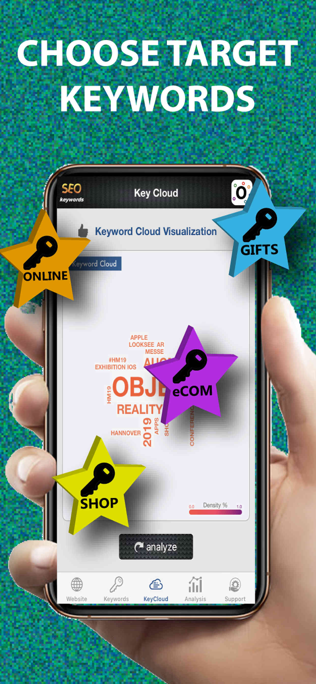 SEO Keywords Enter Keywords App Image
